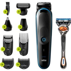 Braun 9-in-1 MGK5280 Men Beard Trimmer, Body Grooming Kit & Hair Clipper
